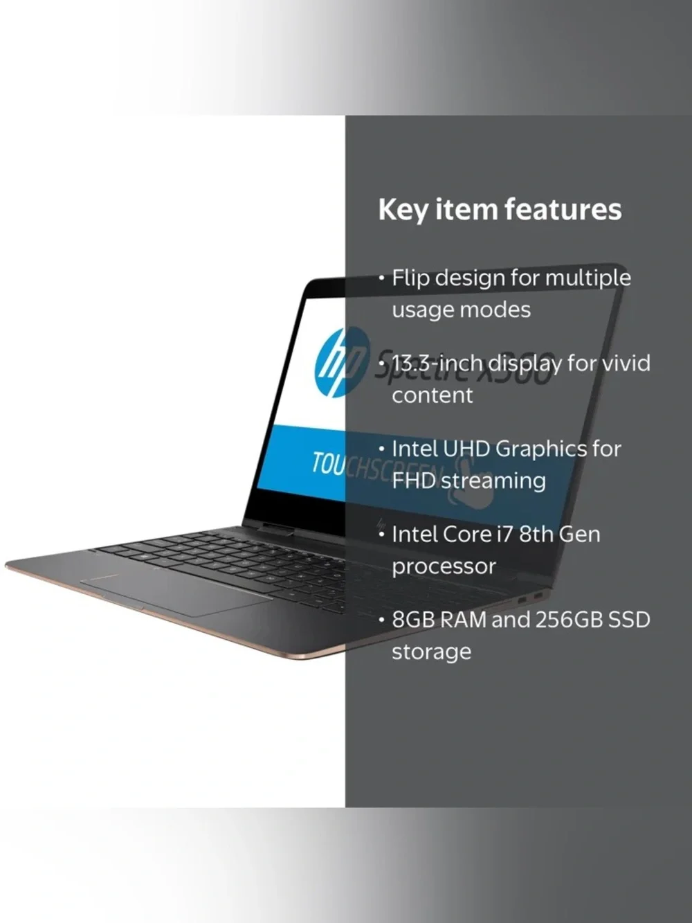 HP Spectre x360 TOUCHSCREEN Laptop Flip design - Rose Gold